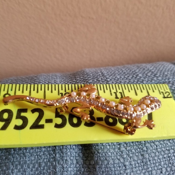 VINTAGE 🦎Green Eyed Bling Lizard/Gecko/Iguana🦎 - Picture 5 of 6